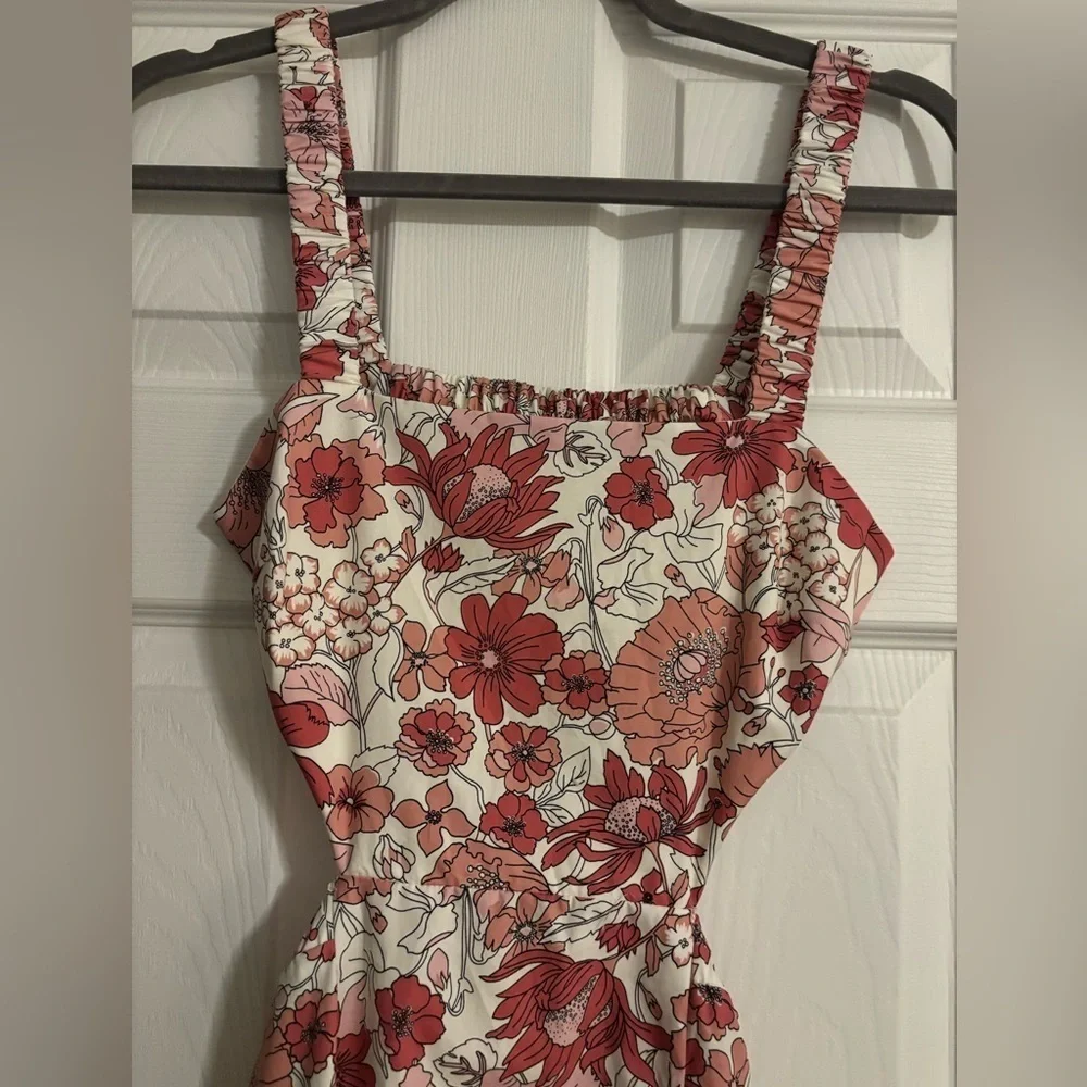 Forever 21 Floral Print Cutout Midi Dress - Picture 7 of 9